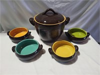 Bean pot/4-bowls