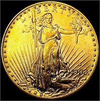 1908-D $20 Gold Double Eagle CHOICE AU