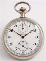 Zenith, chronograph w/register, 53mm, nickel