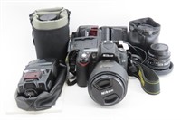 Nikon D90 Digital Camera, Lenses, Flashes, Charger