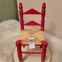 12"    Vtg Accents  Red Doll Chair