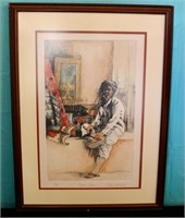 Linda Whitfield signed "Carped Seller" Watercolor