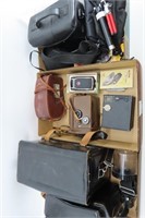 3 Trays Vintage Cameras & Cases