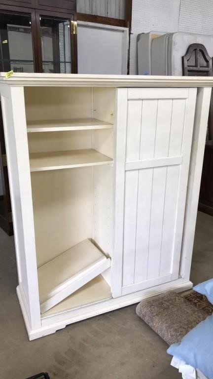 WOOD PAINTED ARMOIRE
