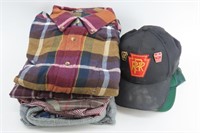 Men's Button Down Shirts With Tags & Railroad Hats