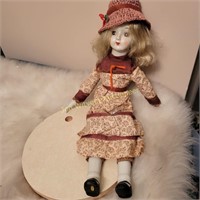Porcelian Cloth Doll  18" ? Walda