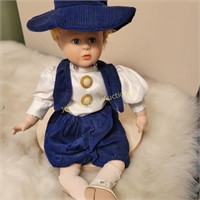 Blue Eyed Porcelain Doll12"