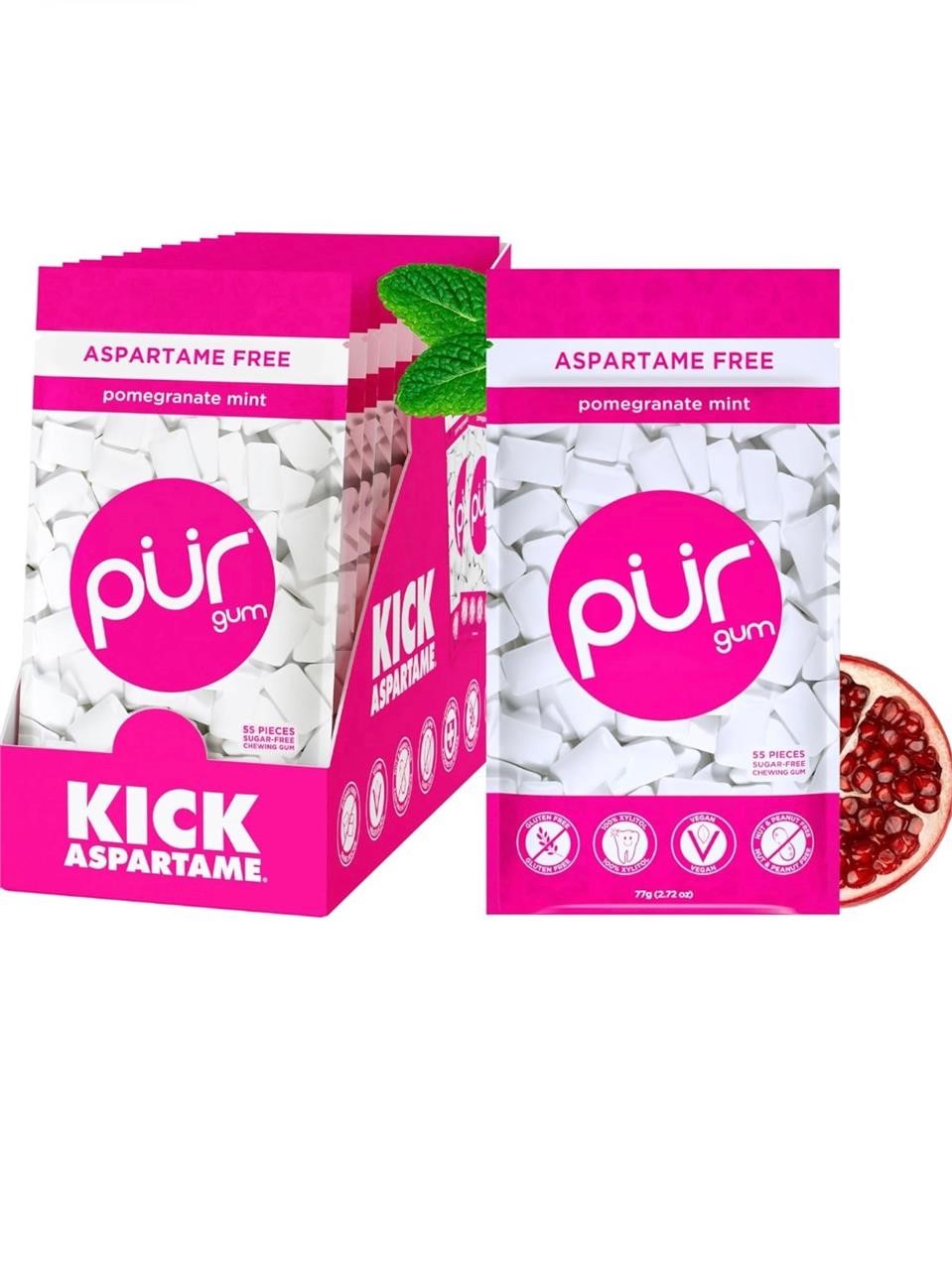 Pur Sugar-Free Gum Pomegranate Mint