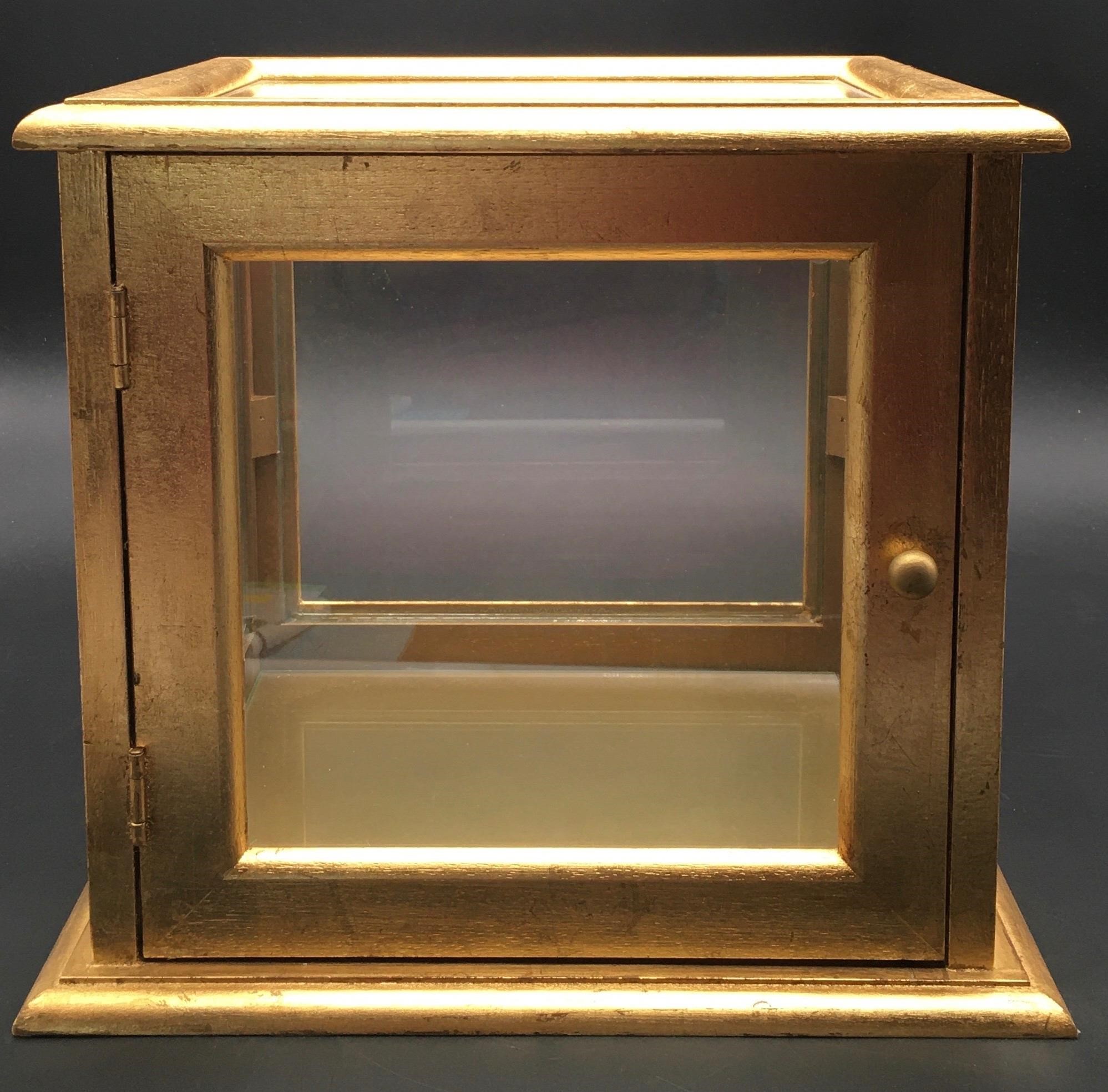 Wooden Gold/Glass Display Box