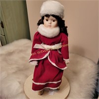 Christmas Porcelain Doll 15"