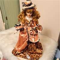 Beautiful Dressed Porelain Doll 18"