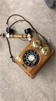 COUNTY LINE WOODEN WALLMOUNT TELEPHONE