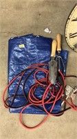 TARP, EXTENSION CORD AND GARDEN HAND TOOLS
