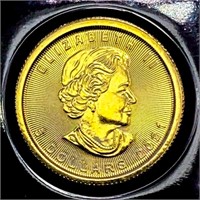 2021 Canada 1/10oz Gold $5 SUPERB GEM BU