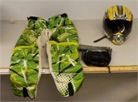 Solo MX Gear Motor cross pants, helmet, and