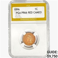1896 Indian Head Cent PGA PR66 RED Cameo
