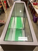 9’ long glass display cabinet,adj shelves