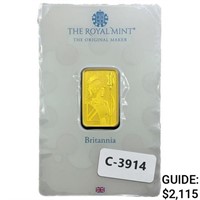 Britannia .35oz Gold Bar Royal Mint