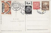 Znaim-Vienna TPO postmarked postcard with Third Re