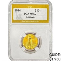 1994 $10 1/4oz. American Gold Eagle PGA MS69