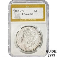 1882-O/S Morgan Silver Dollar PGA AU58
