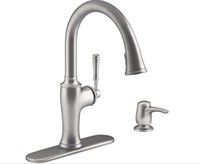 Kitchen Sink Faucet with Two-function Sprayhead