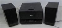 3 CD changer player with speakers.