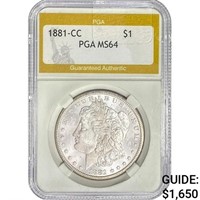 1881-CC Morgan Silver Dollar PGA MS64