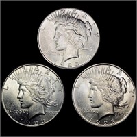 [3] Peace Silver Dollars [[2] 1923-S, 1923-D]