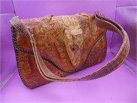 Genuine Alligator Hand Bag 12" X 7' X 3"