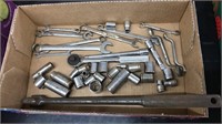 FLAT OF ASST. WRENCHES, SOCKETS, & ETC