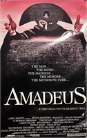 Amadeus 1984 original movie poster