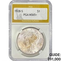 1928-S Silver Peace Dollar PGA MS65+