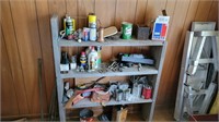 Shelf with Lubricants, Parts, Hardware