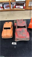 2 VINTAGE METAL TOY TRUCKS