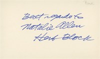 Herb Block signed note
