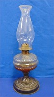 Vintage Glass & Metal Oil Lantern