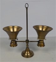 Brass gas lights.