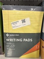 MM writing pads 15 ct