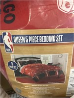NBA queen 5 pc bedding set