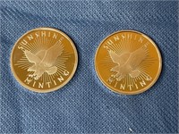 2 Sunshine Minting half troy ounce rounds