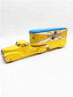 Sunshine Toy Truck With Trailer Pressed Steel