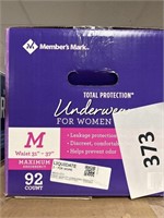 MM womens underwear 92 ct M