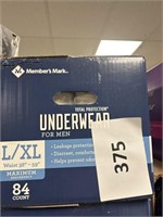 MM mens underwwear L/XL 84ct