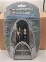 2 PACK Monster Cable Digital Coaxial Cable 8'