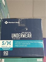 MM mens underwear S-M 92 ct