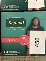 Depend womens underwear L 84 ct