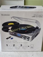 brookstone icombert usb turntable vinyl records to