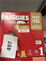 Huggies size 1 -204 diapers