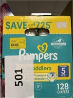 Pampers 128 diapers size 5